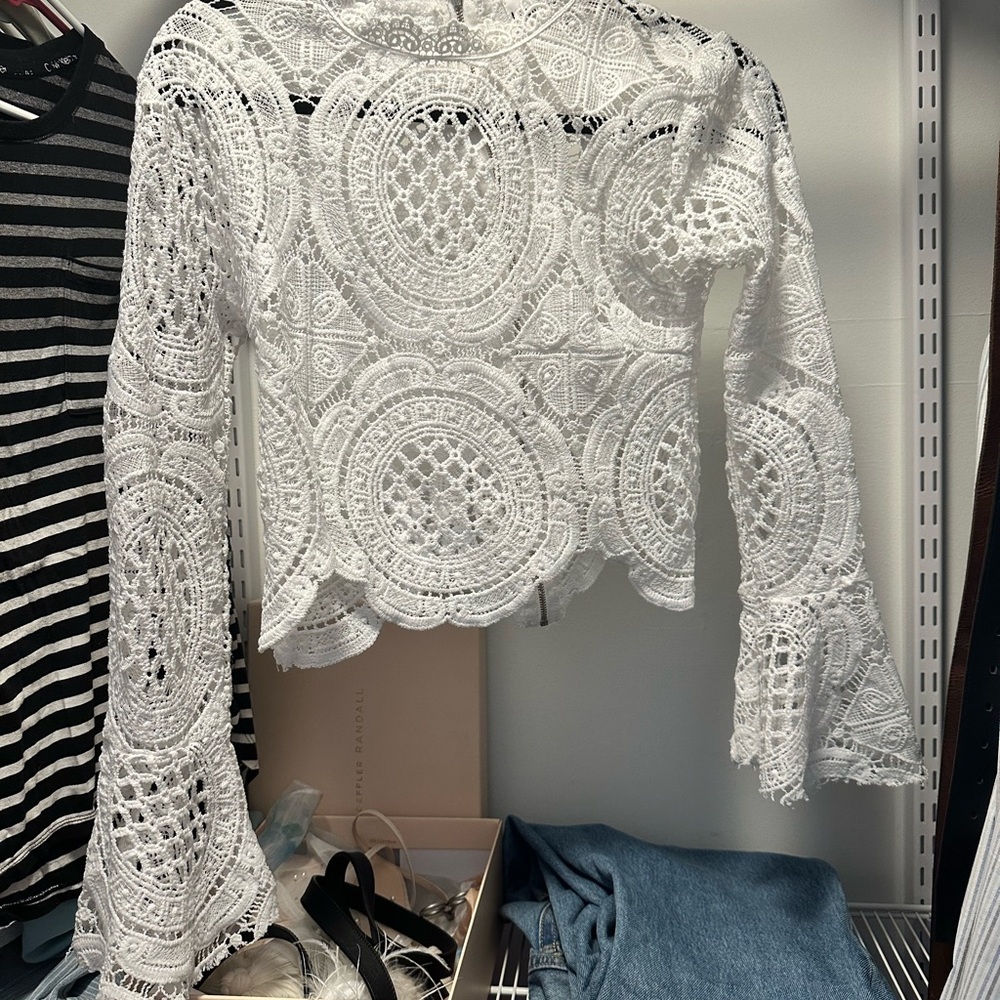 ☀️ Cream Asymmetrical Cropped Blouse with Peter Pan Collar